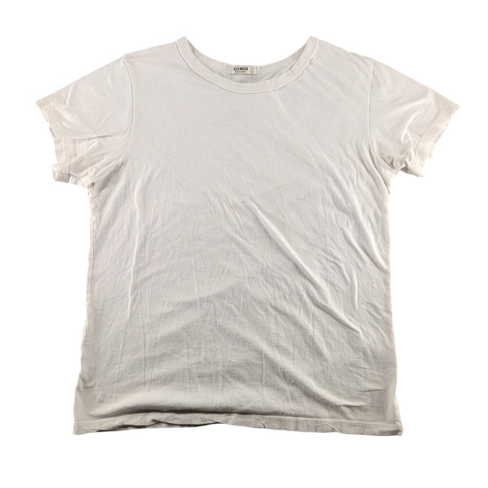 Buck Mason Pima Slim Crew Short Sleeve T Shirt Women's Large Quiet Luxury